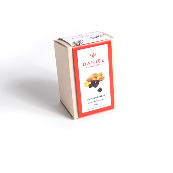 Daniel Chocolates_Chocolate-Covered Candied Ginger Box, 100g