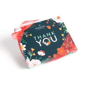 Daniel Chocolates_There is no best way to say thank you! Our 16 assorted chocolate box holds a selection of Daniel’s delightful truffles, caramels and chocolates. Pure Chocolate, Pure ingredients, More cocoa, Less sugar