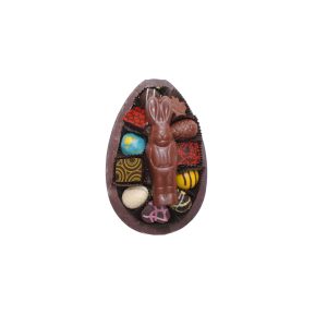 Daniel Chocolates Large Easter Egg Chocolate Shell, 375g open