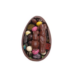 Daniel Chocolates Super Large Easter Egg Chocolate Shell, 550g open