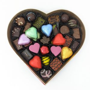 Daniel chocolates-A luxurious velvet gift box filled with 36 Daniel’s favourite selection. Open ver.