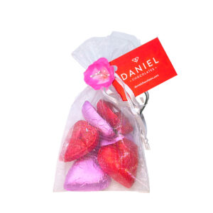 Foiled Hearts in Organza Bag