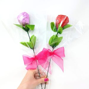 Daniel Chocolates Mother's day Long stem rose foiled