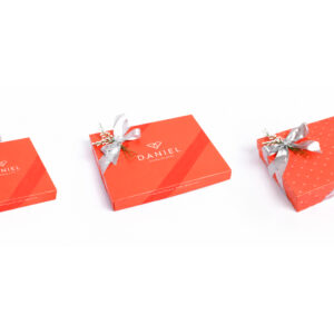 Alternative view of Classic Chocolate Box - Christmas Silver Ribbon with décor removable